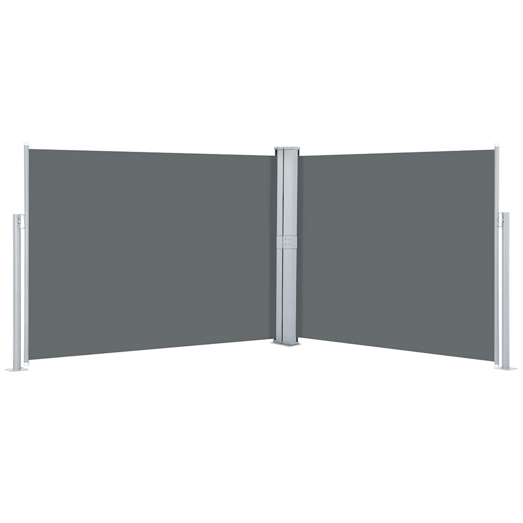 Uttrekkbar sidemarkise 140x1000 cm antrasitt vidaXL