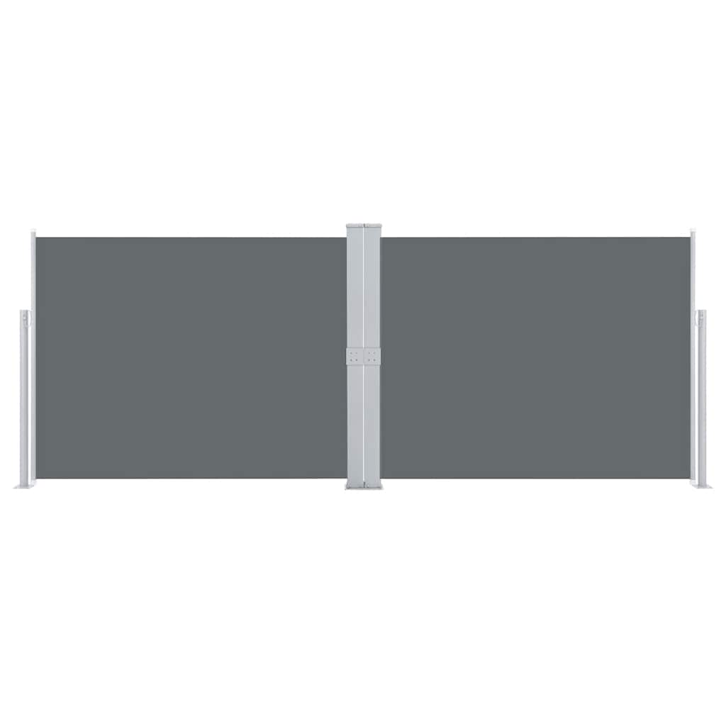 Uttrekkbar sidemarkise 140x1000 cm antrasitt vidaXL