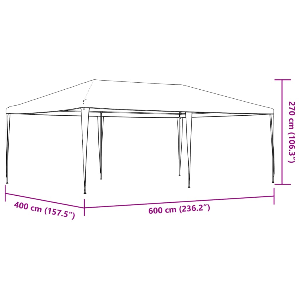 Profesjonelt festtelt 4x6 m grønn 90 g/m²