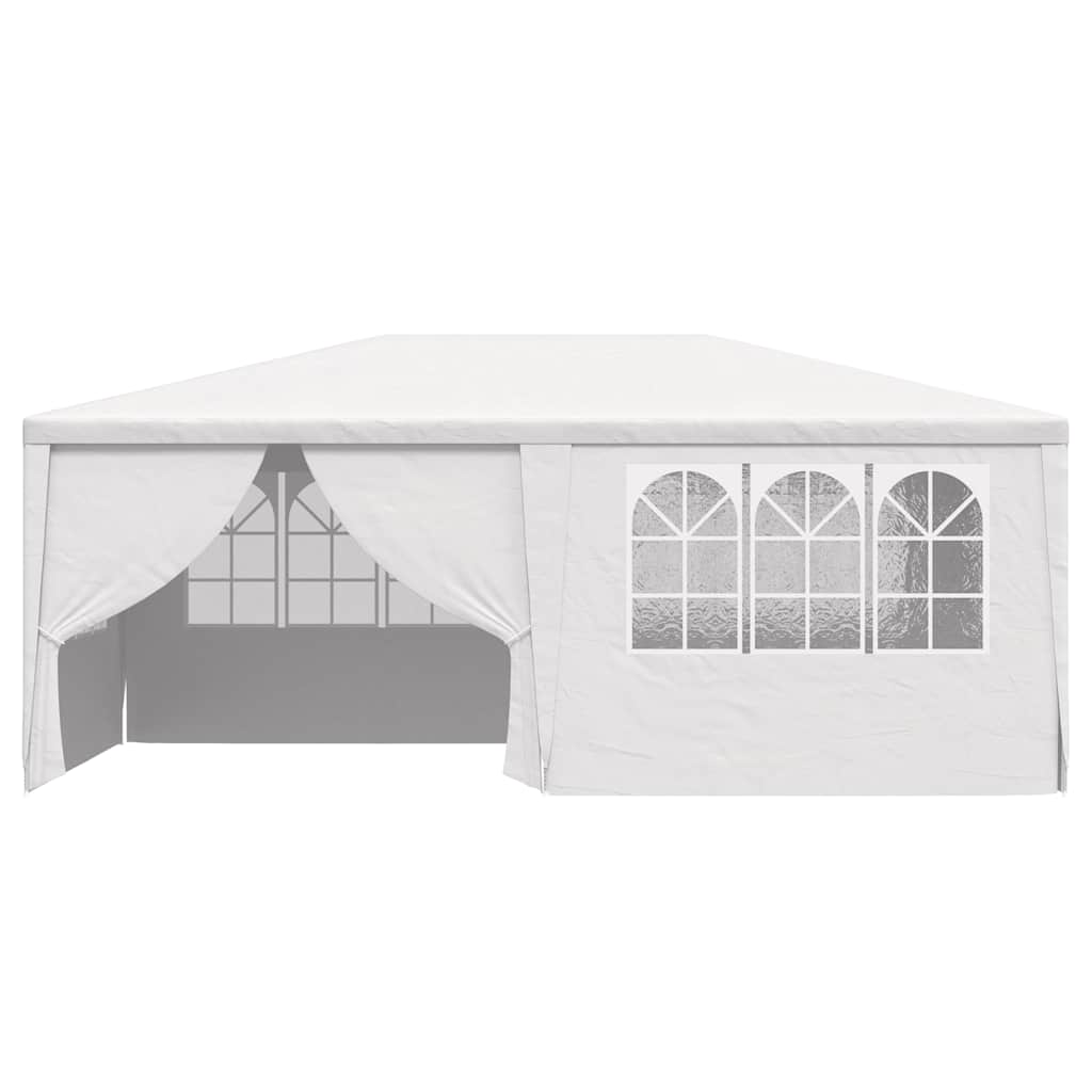 Profesjonelt festtelt med sidevegger 4x6 m hvit 90 g/m²