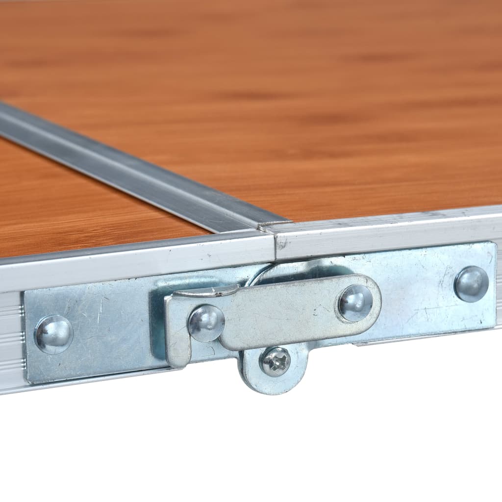 Sammenleggbart campingbord aluminium 240x60 cm vidaXL