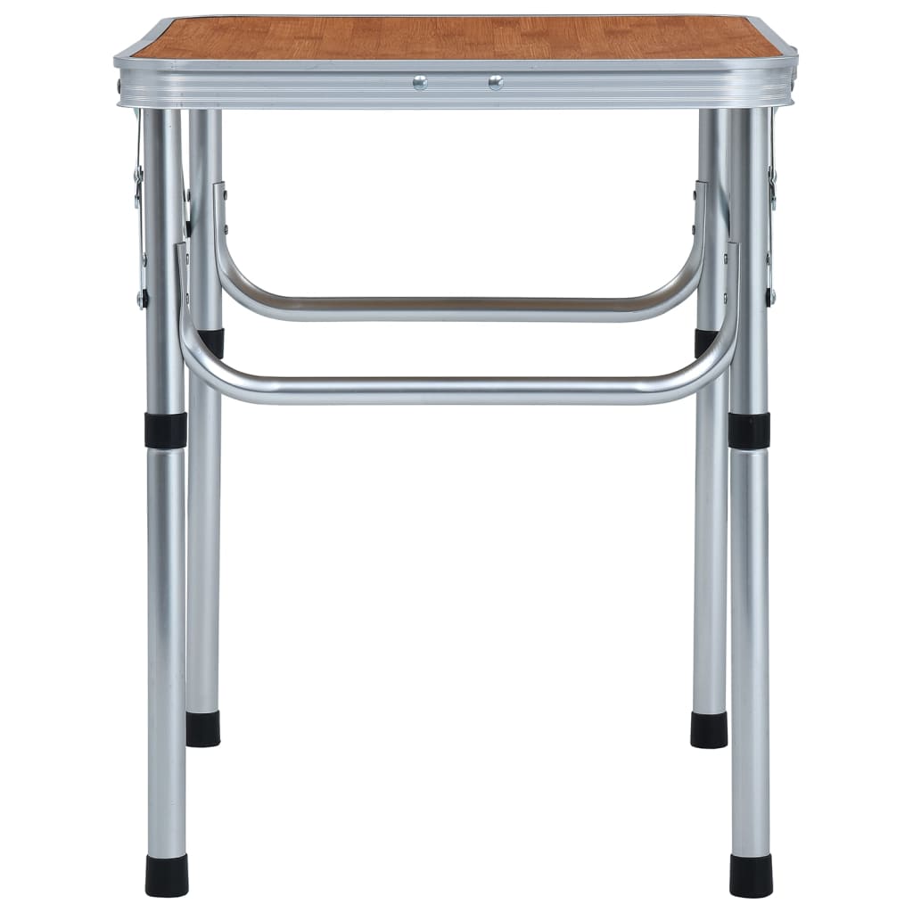 Sammenleggbart campingbord aluminium 60x45 cm vidaXL