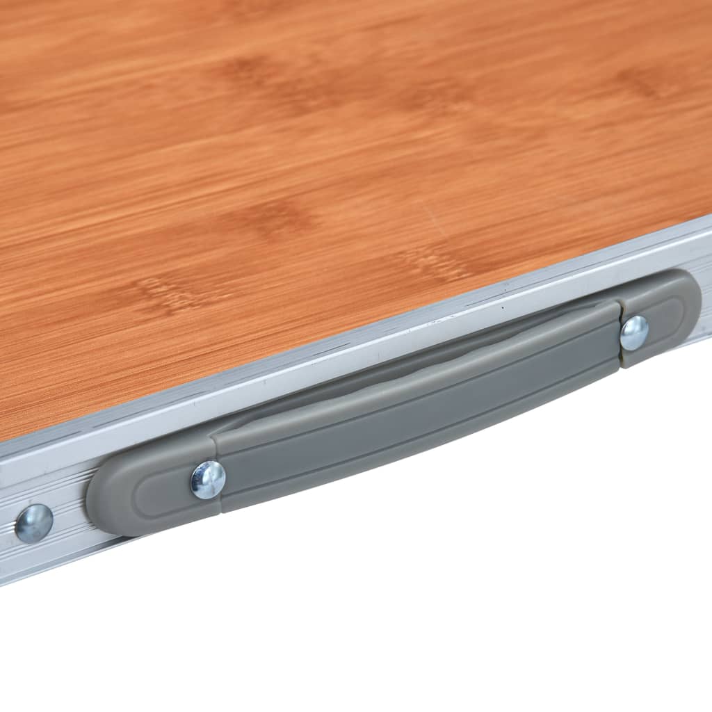 Sammenleggbart campingbord aluminium 60x45 cm vidaXL
