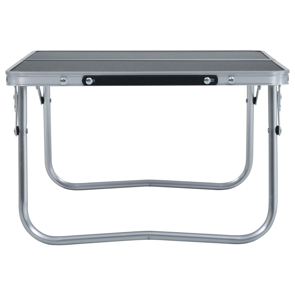 Sammenleggbart campingbord grå aluminium 60x40 cm vidaXL