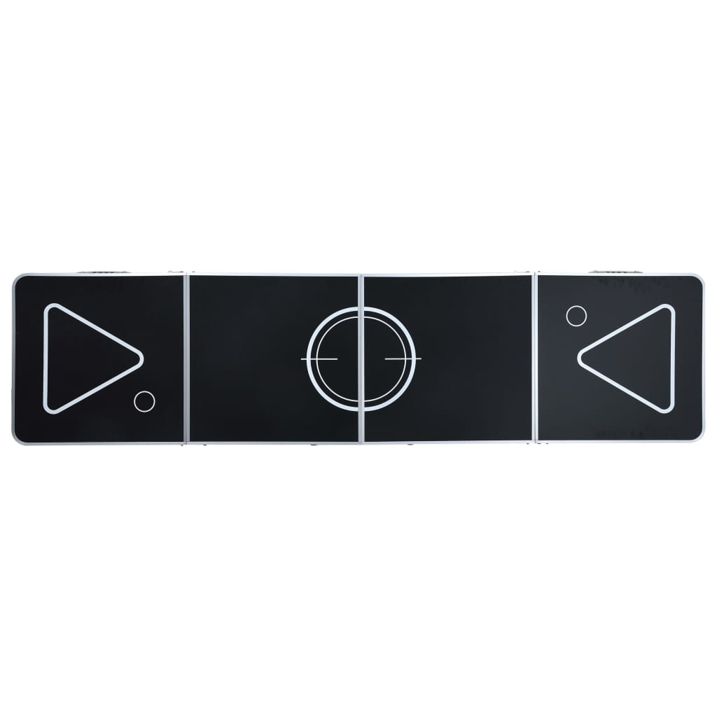 Foldbart ølpongbord 240 cm svart vidaXL