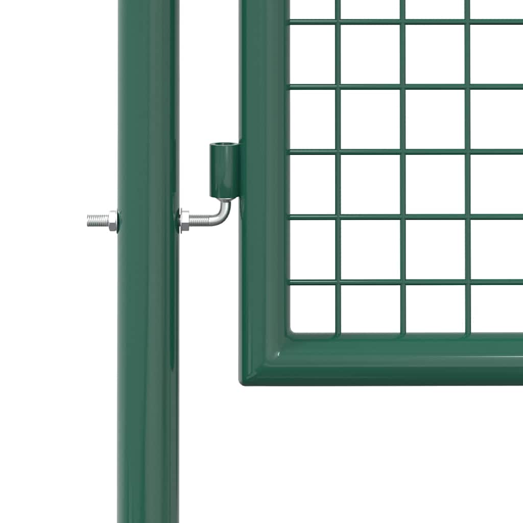 Gjerdeport stål 100x200 cm grønn