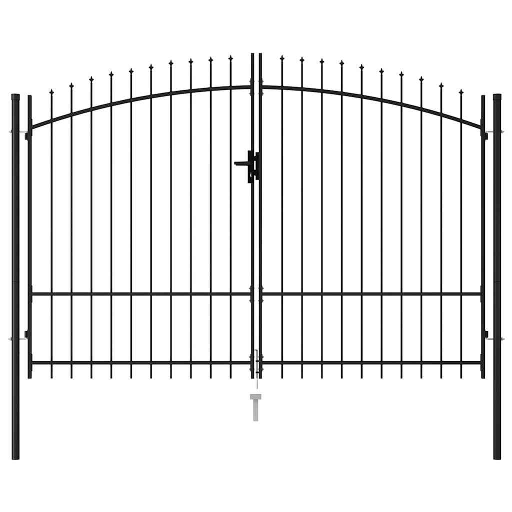 Gjerdeport Woerden dobbeldør med pigger 299,5x249,5 cm