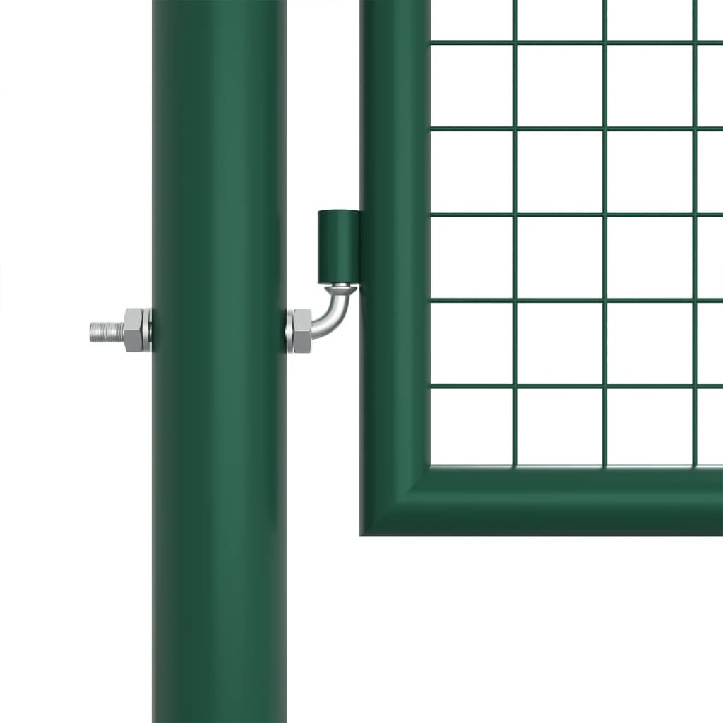 Hageport i stål med netting 400x125 cm grønn