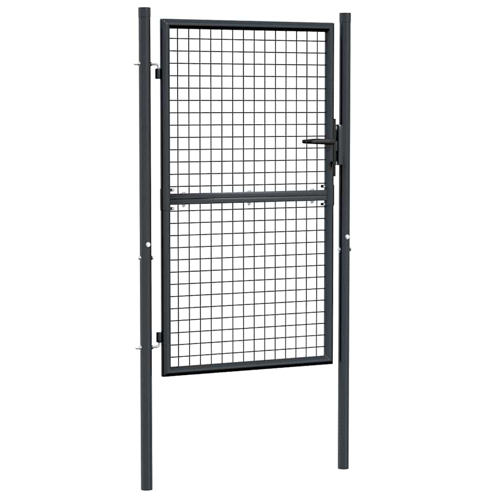 Hageport av netting galvanisert stål 100x150 cm grå