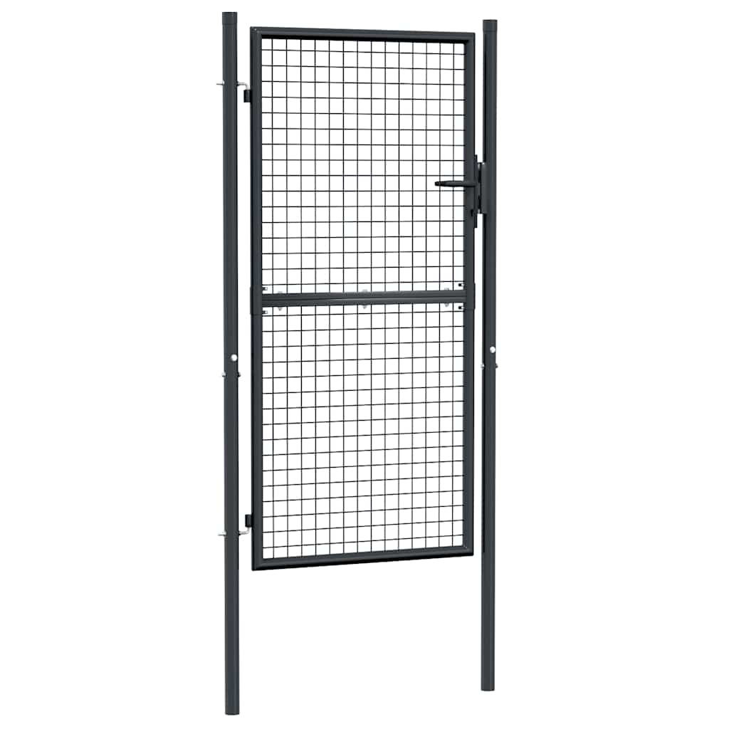 Hageport av netting galvanisert stål 100x175 cm grå