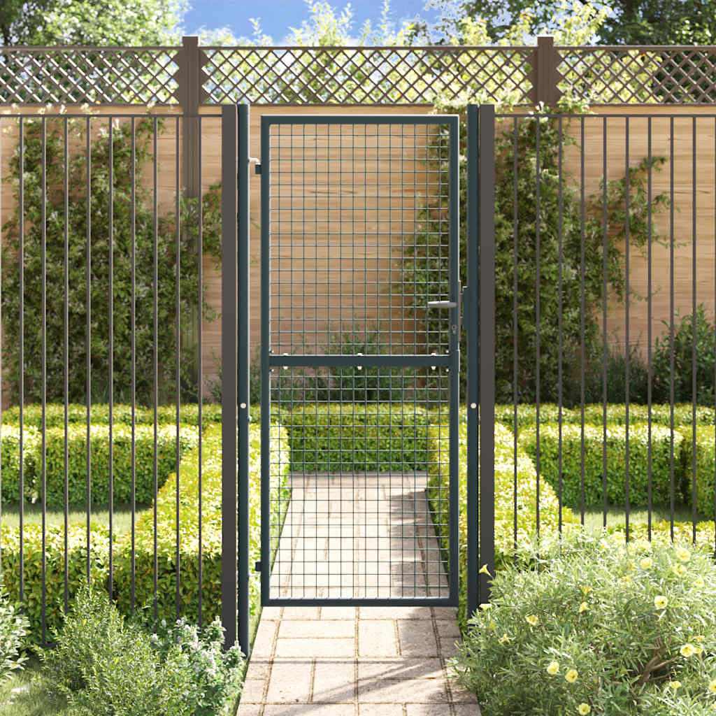 Hageport av netting galvanisert stål 100x200 cm grå