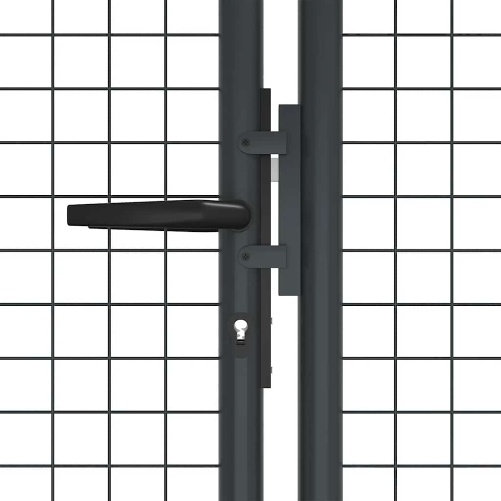 Hageport av netting galvanisert stål 400x125 cm grå