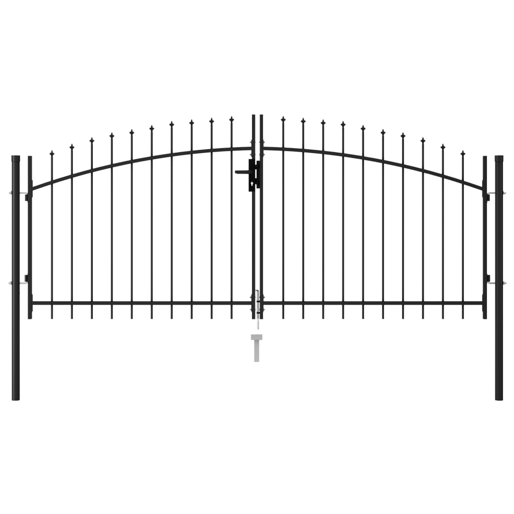 Gjerdeport Woerden dobbeldør med pigger 299,5x174,5 cm