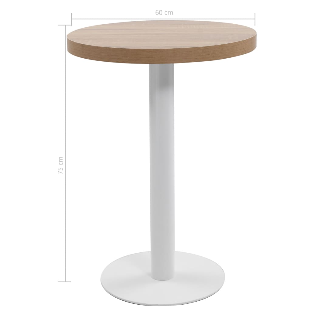 Bistrobord lysebrun 60 cm MDF