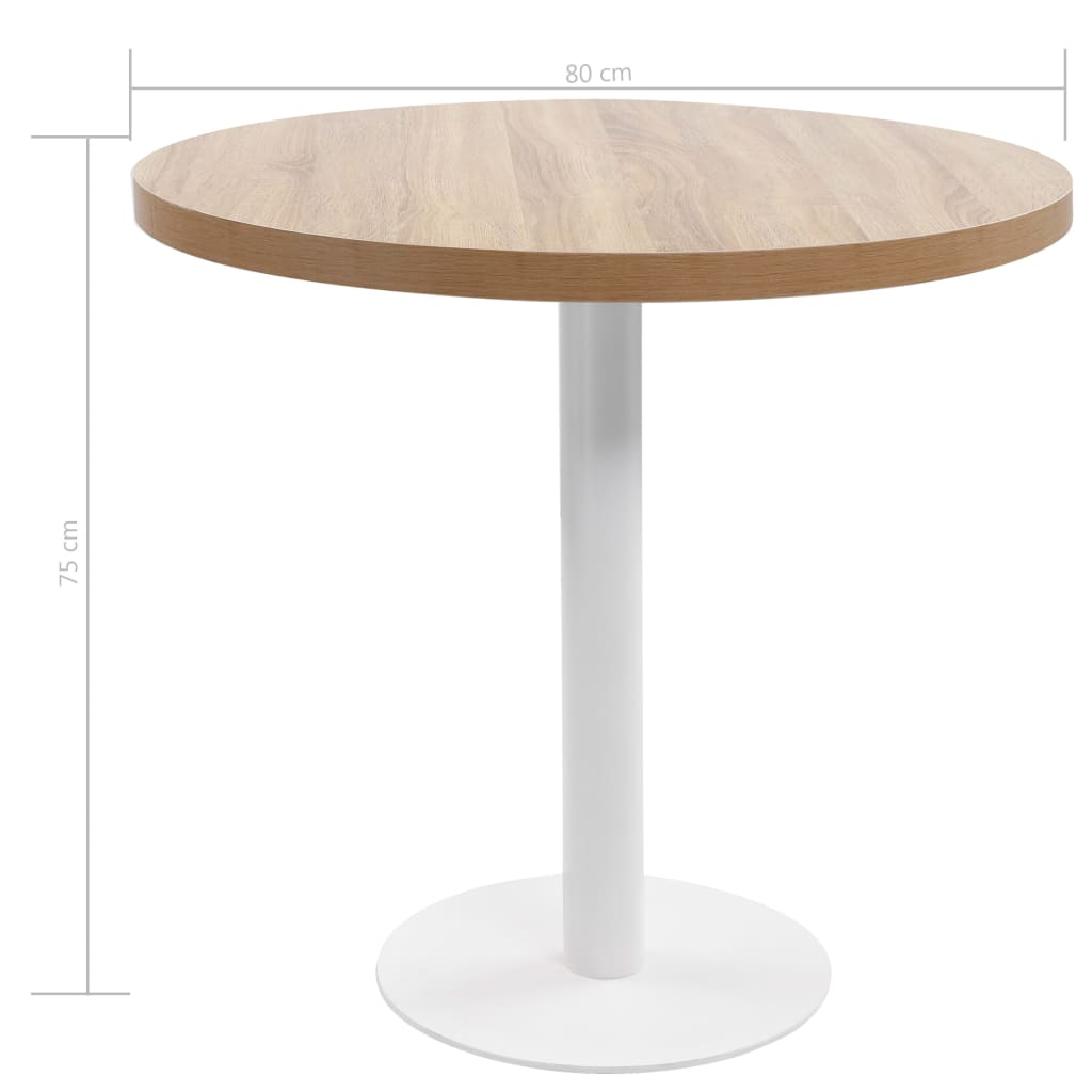 Bistrobord lysebrun 80 cm MDF