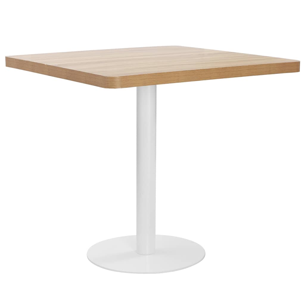 Bistrobord lysebrun 80x80 cm MDF