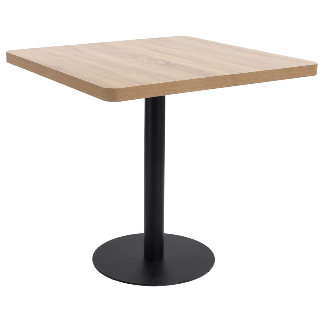 Bistrobord lysebrun 80x80 cm MDF