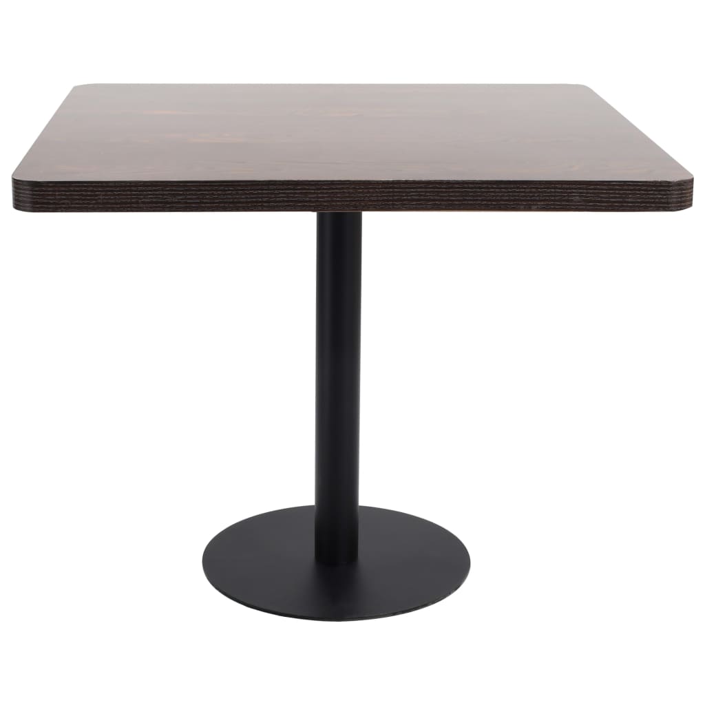 Bistrobord mørkebrun 80x80 cm MDF