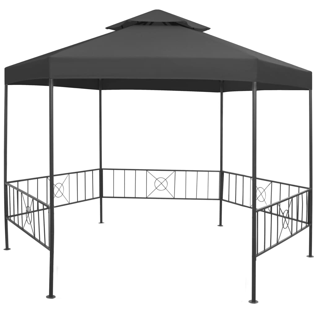 Hagepaviljong 323x275x265 cm antrasitt