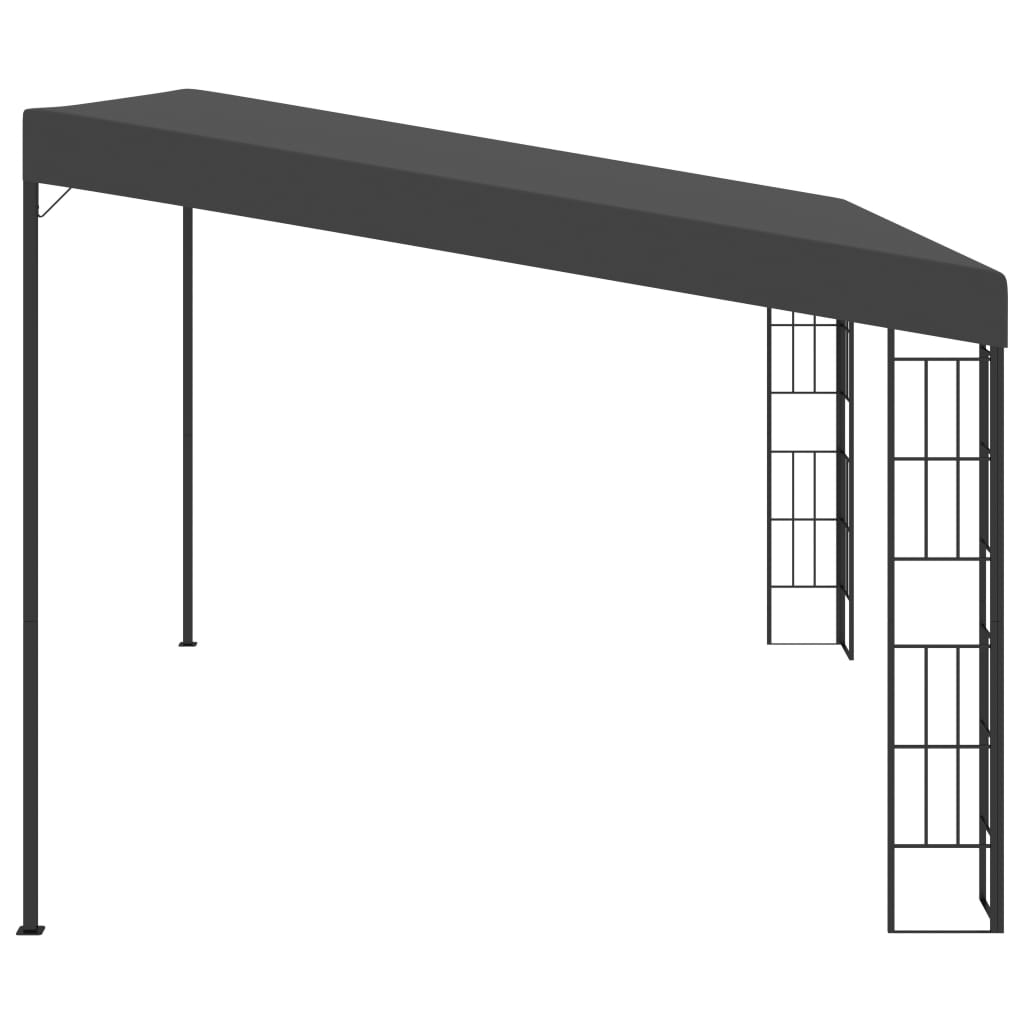 Veggmontert paviljong 3x4 m antrasitt stoff