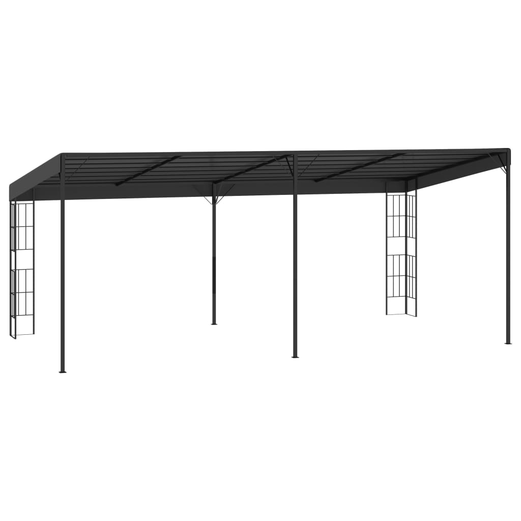 Veggmontert paviljong 3x6 m antrasitt stoff
