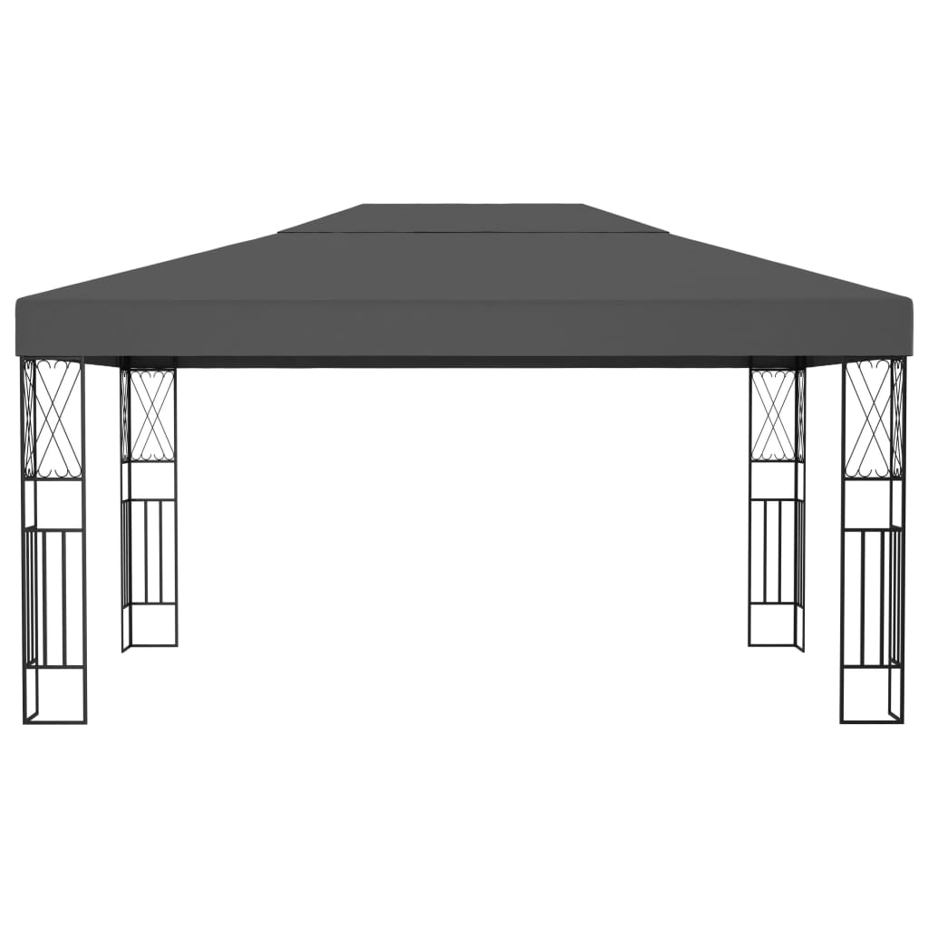 Paviljong 3x4 m antrasitt stoff
