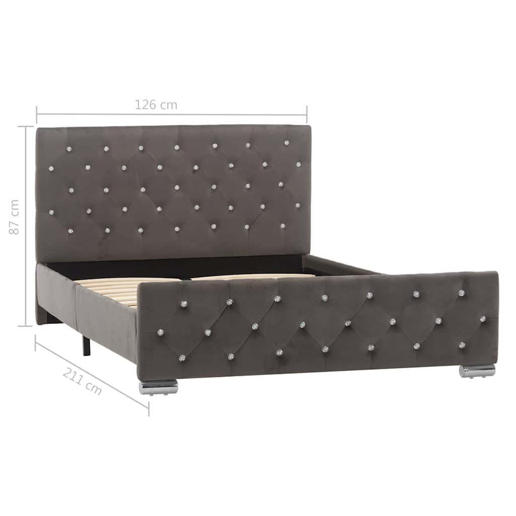 Sengeramme uten madrass grått stoff 120x200cm