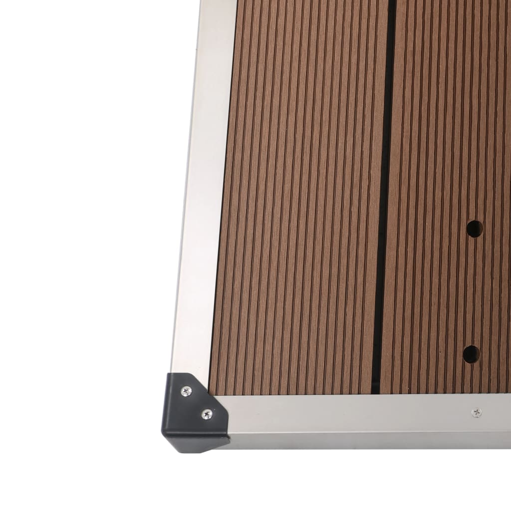 Utendørs dusjbrett WPC rustfritt stål 110x62 cm brun