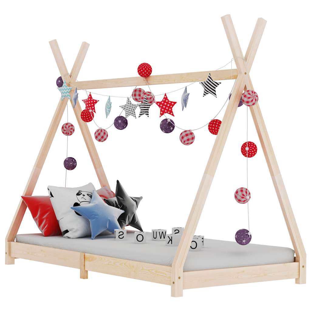 Sengeramme for barn heltre furu 70x140 cm