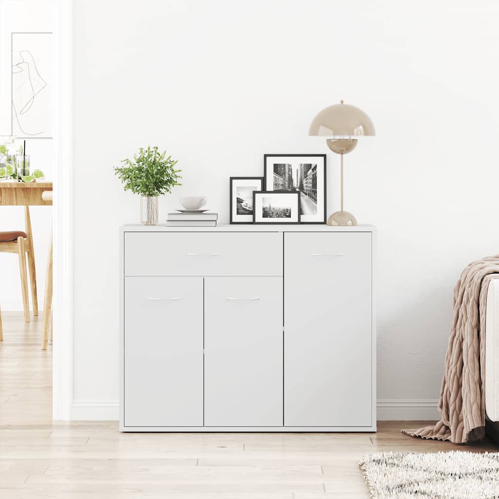 Skjenk hvit 88x30x70 cm konstruert tre vidaXL