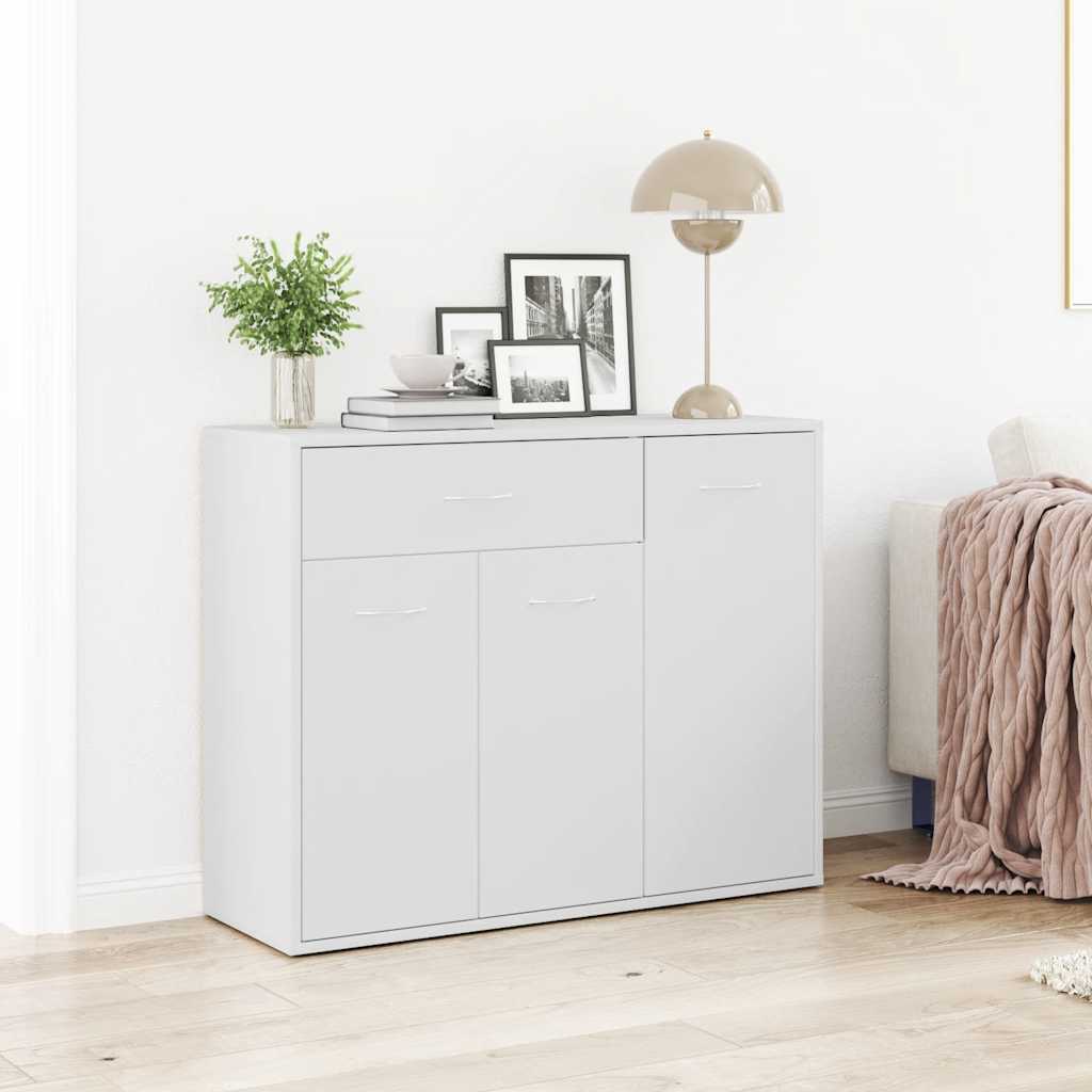 Skjenk hvit 88x30x70 cm konstruert tre vidaXL