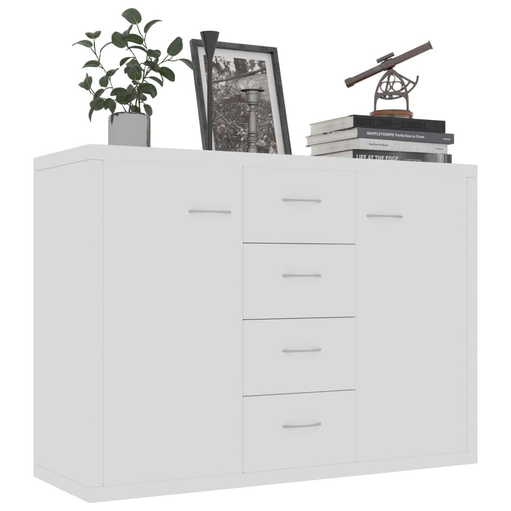 Skjenk hvit 88x30x65 cm konstruert tre