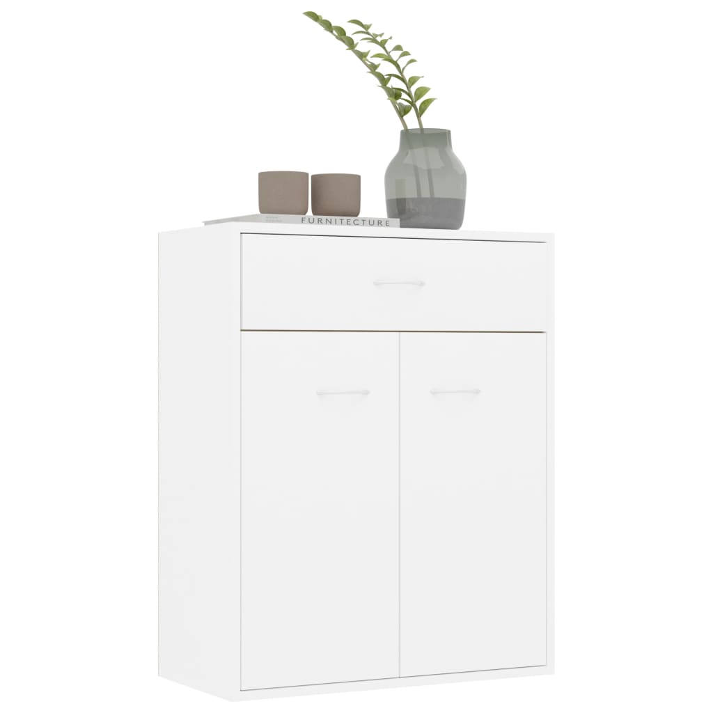 Skjenk hvit 60x30x75 cm konstruert tre