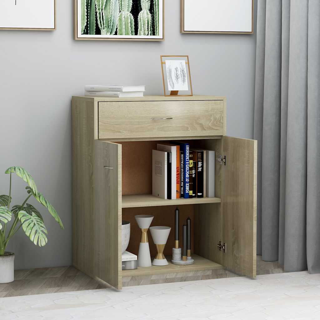 Skjenk sonoma eik 60x30x75 cm konstruert tre