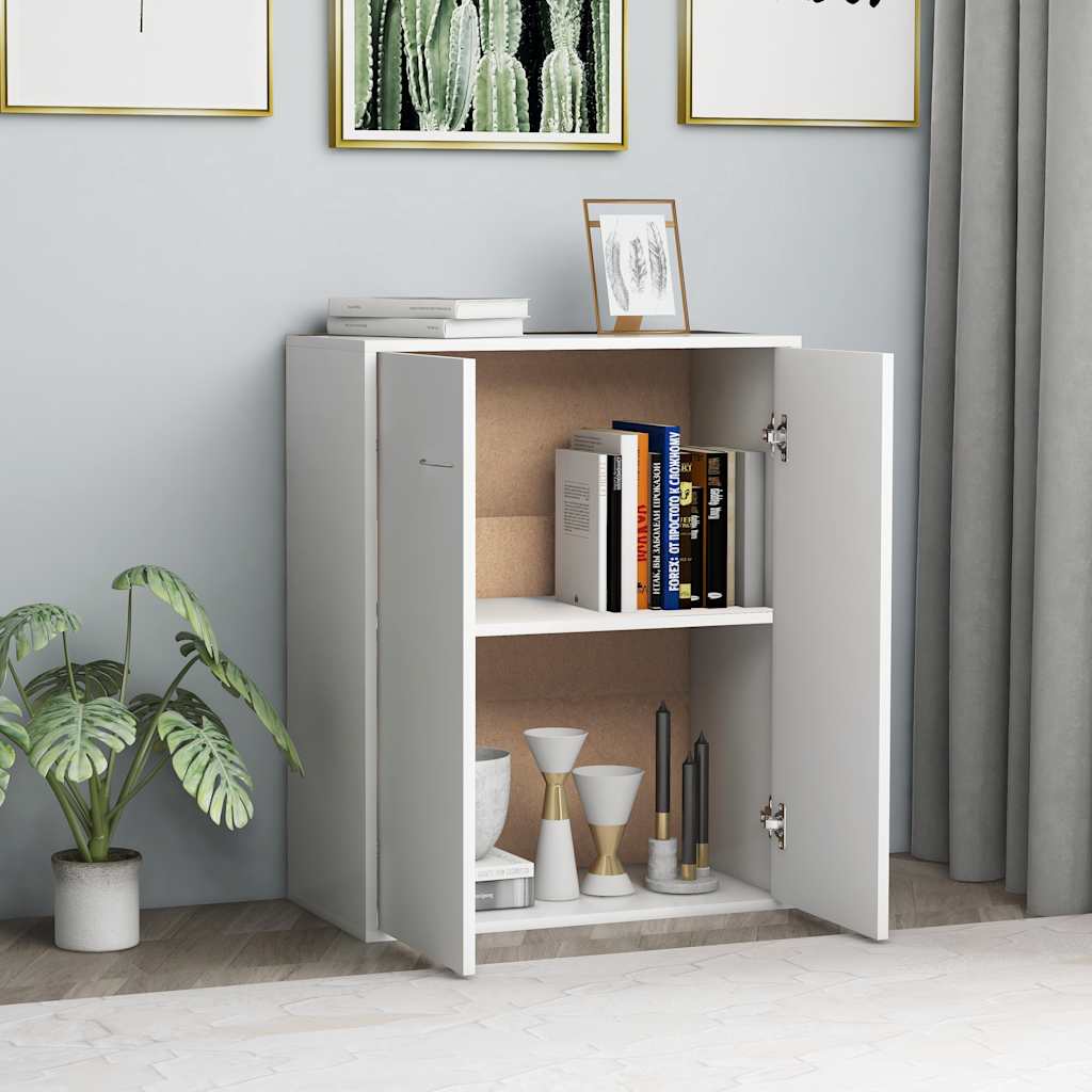 Skjenk hvit 60x30x75 cm konstruert tre