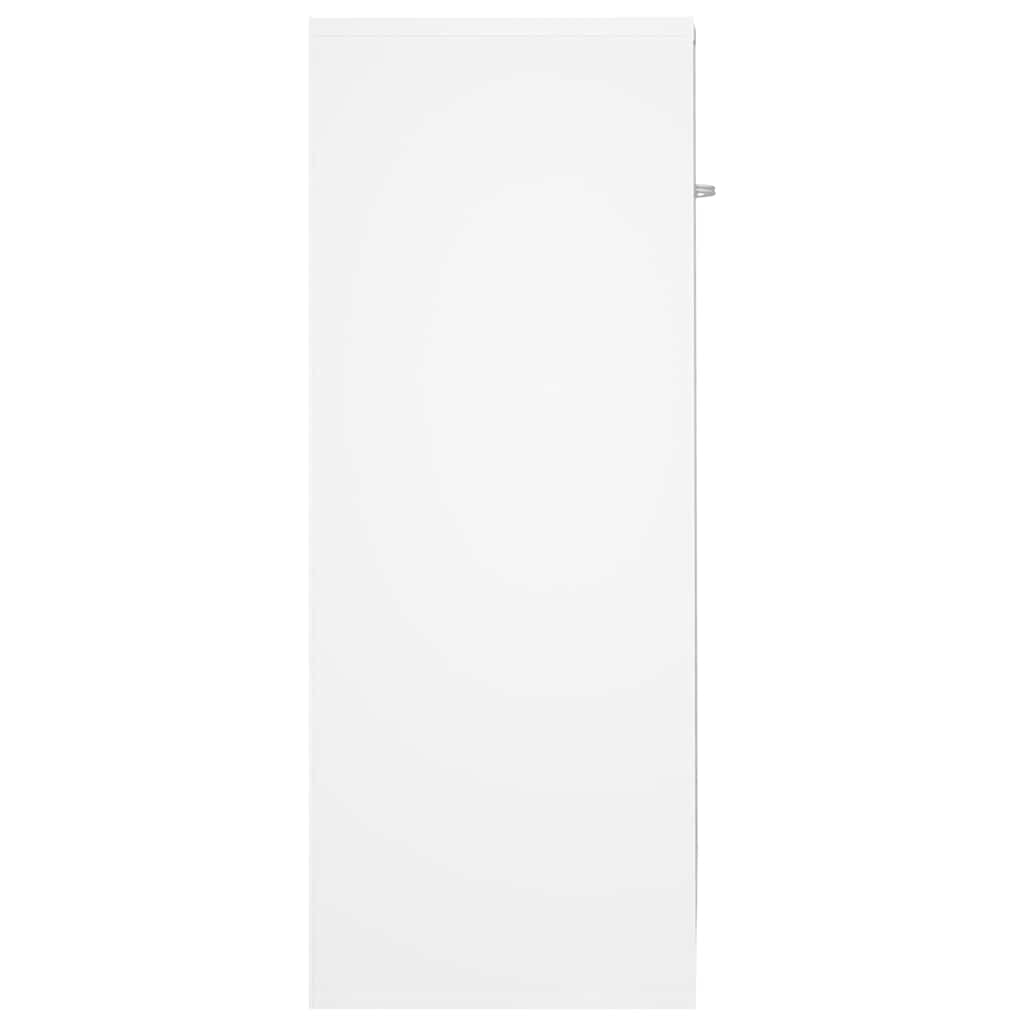 Skjenk hvit 60x30x75 cm konstruert tre