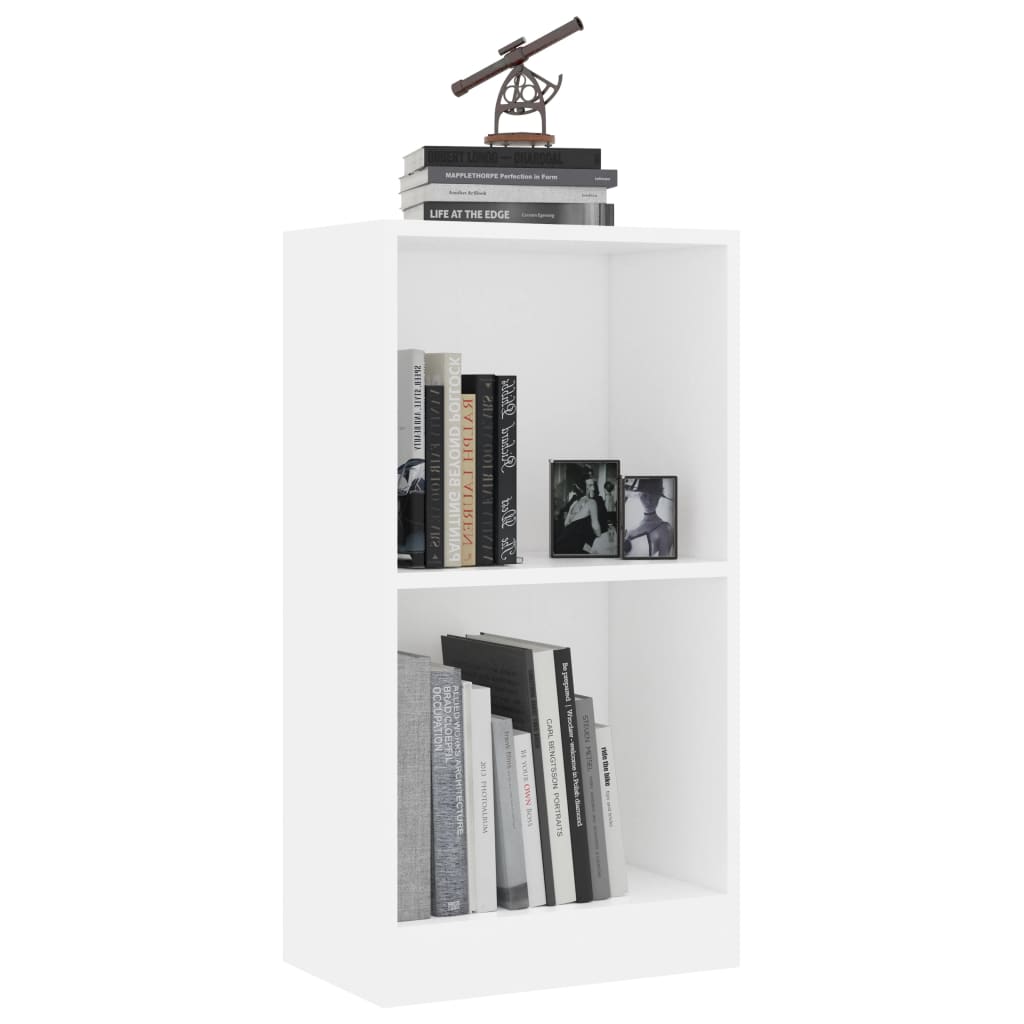 Bokhylle hvit 40x24x75 cm konstruert tre