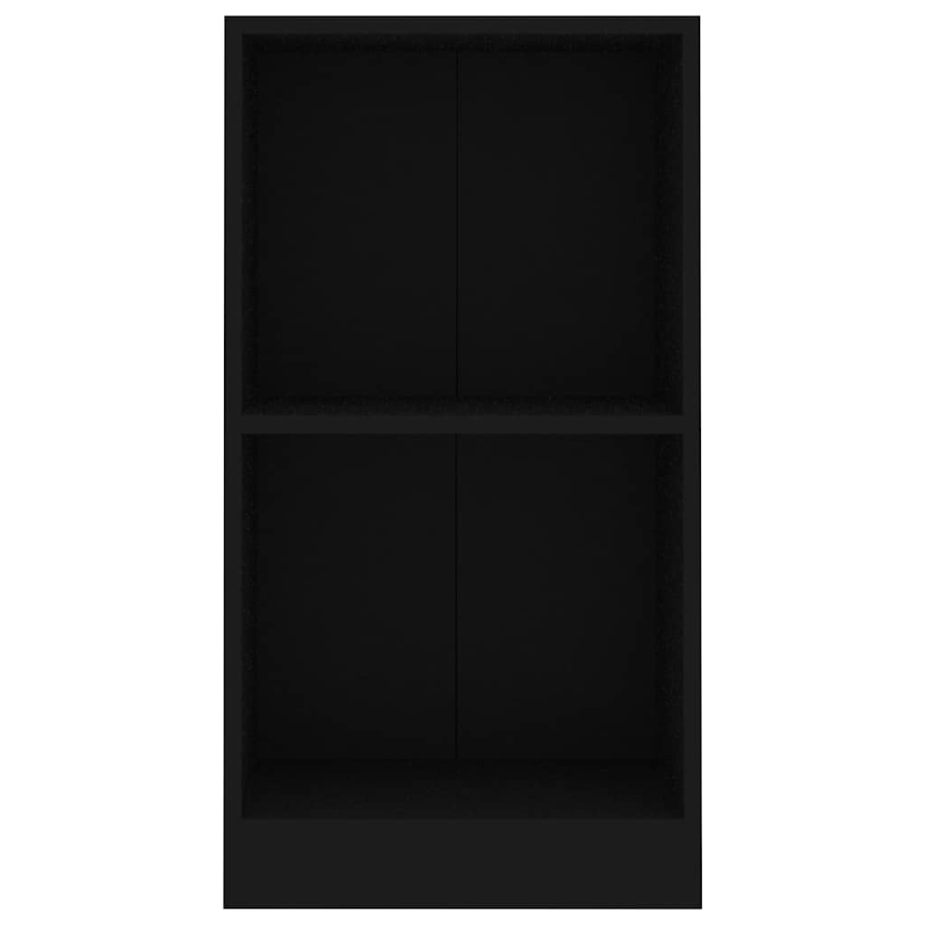 Bokhylle svart 40x24x75 cm konstruert tre