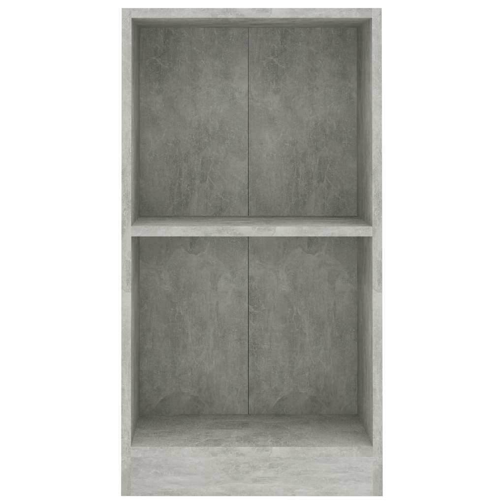 Bokhylle betonggrå 40x24x75 cm konstruert tre