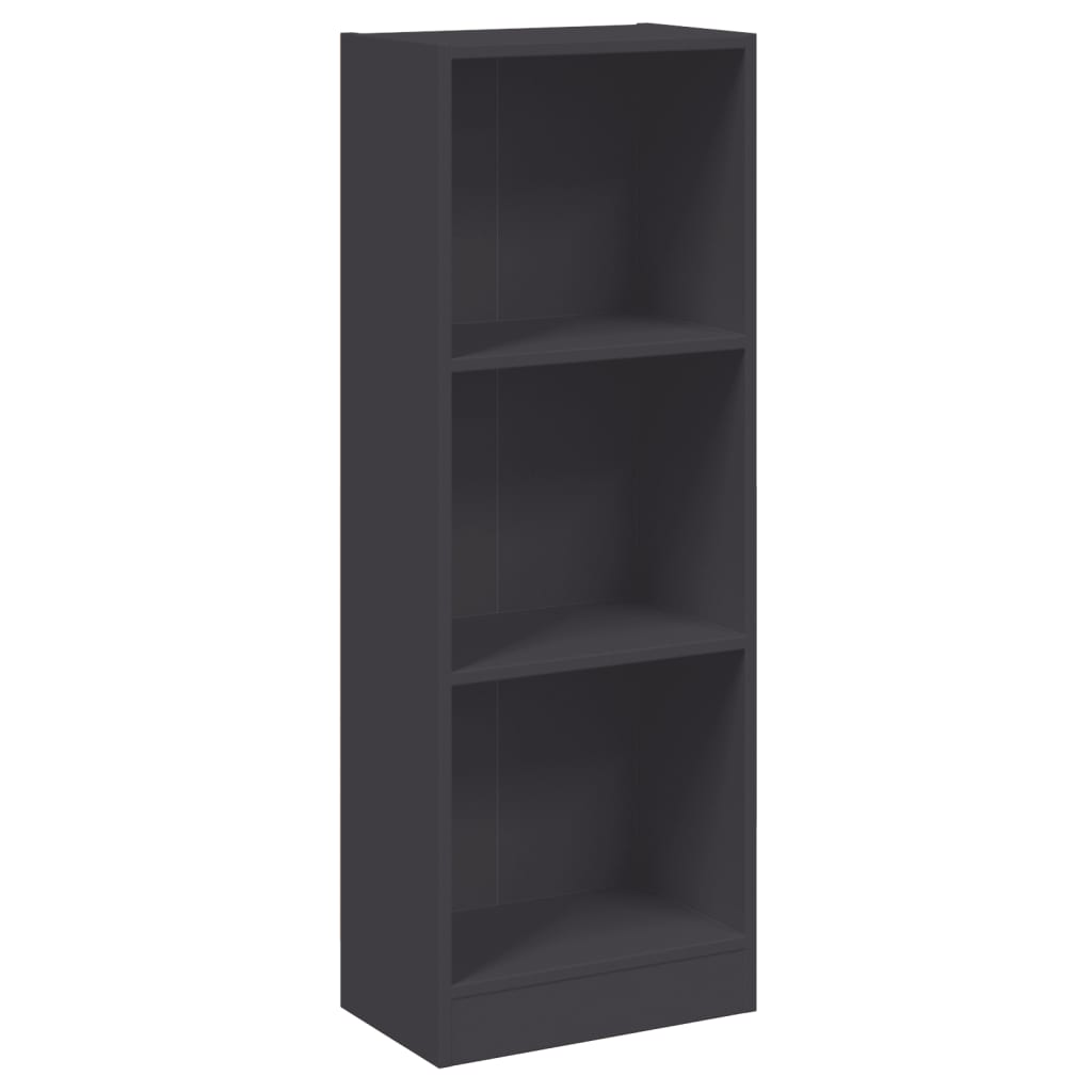 Bokhylle 3 nivåer hvit 40x24x109 cm konstruert tre