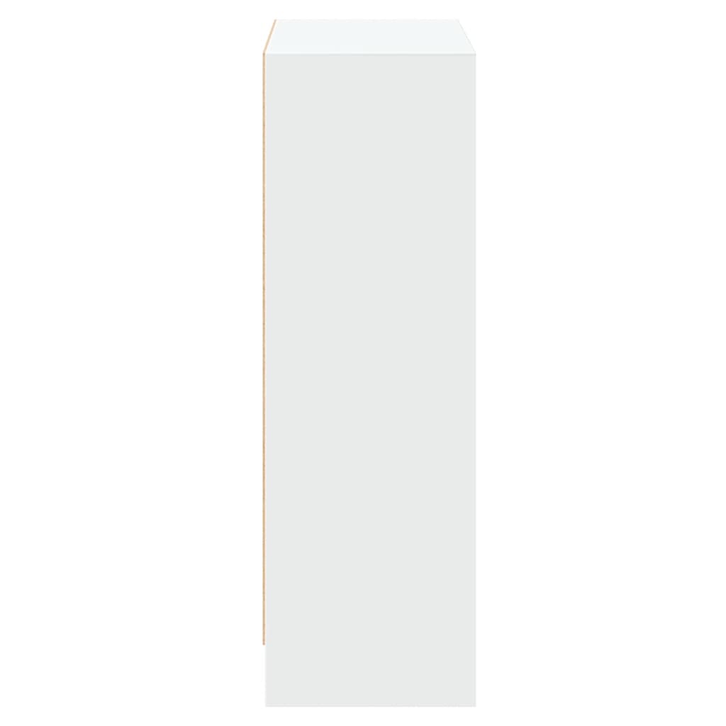 Bokhylle hvit 60x24x76 cm konstruert tre