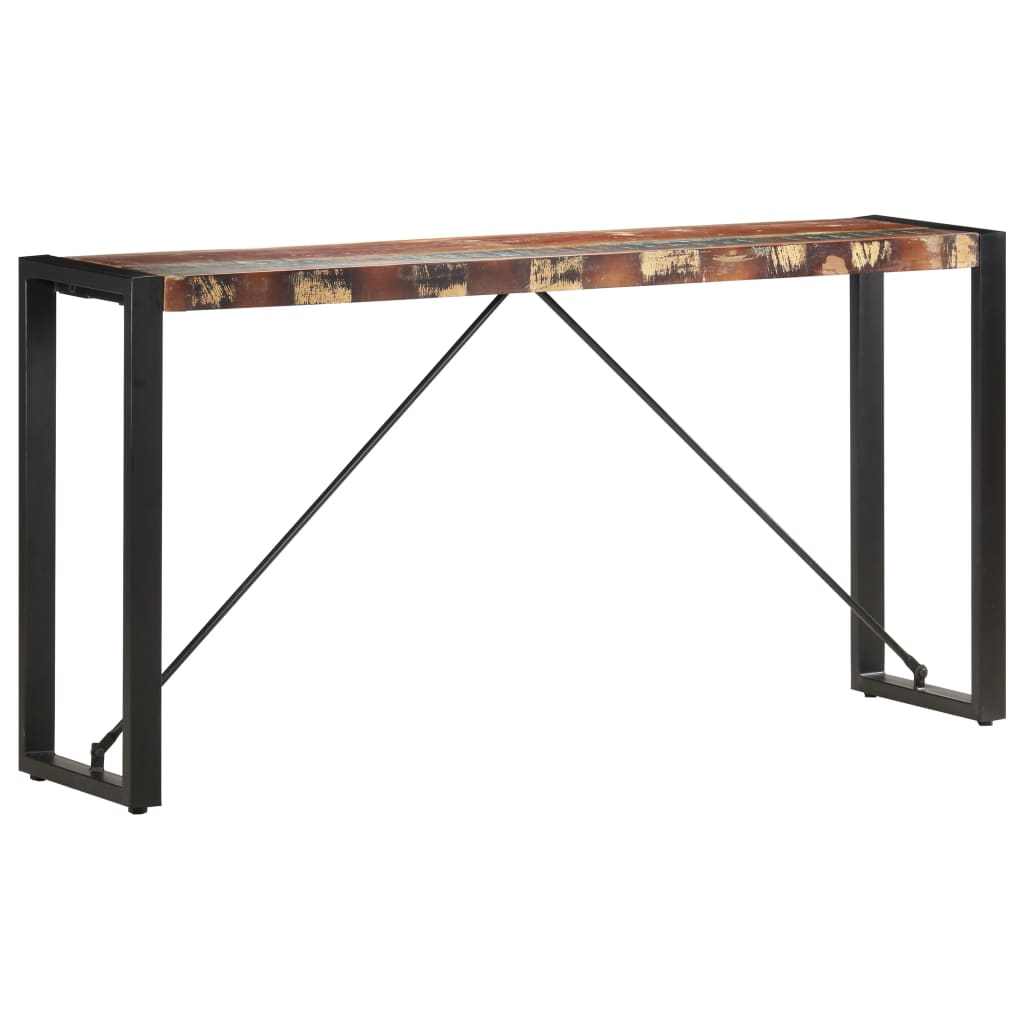 Konsollbord 150x35x76 cm gjenvunnet heltre