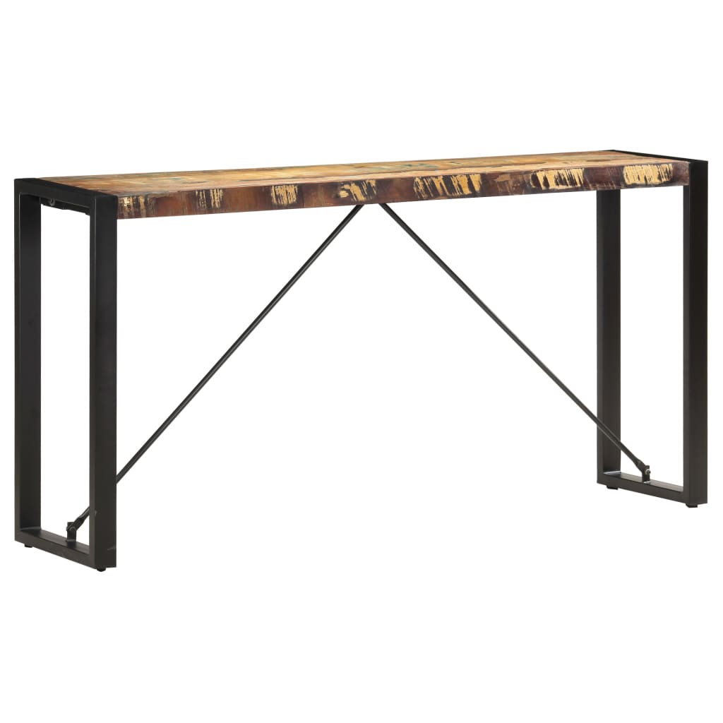 Konsollbord 150x35x76 cm gjenvunnet heltre