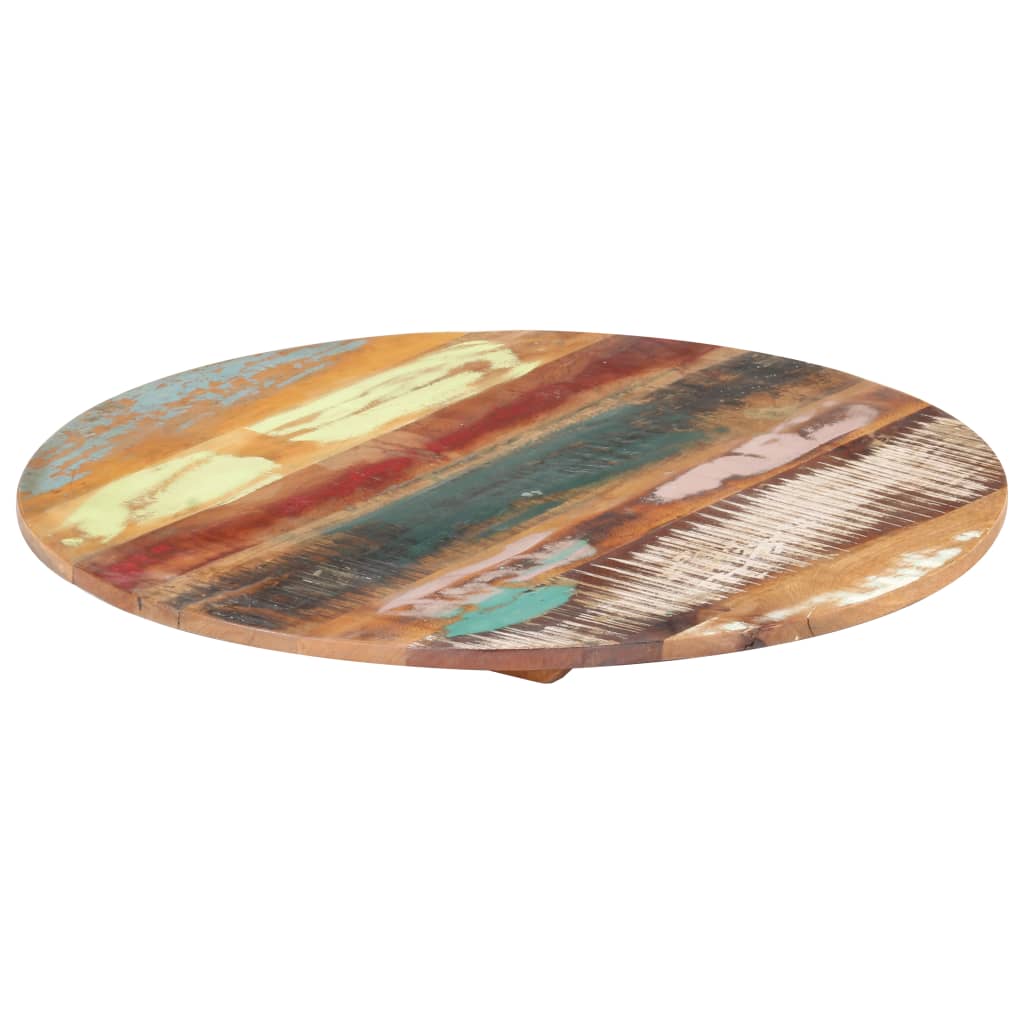 Rund bordplate 50 cm 15-16 mm gjenvunnet heltre