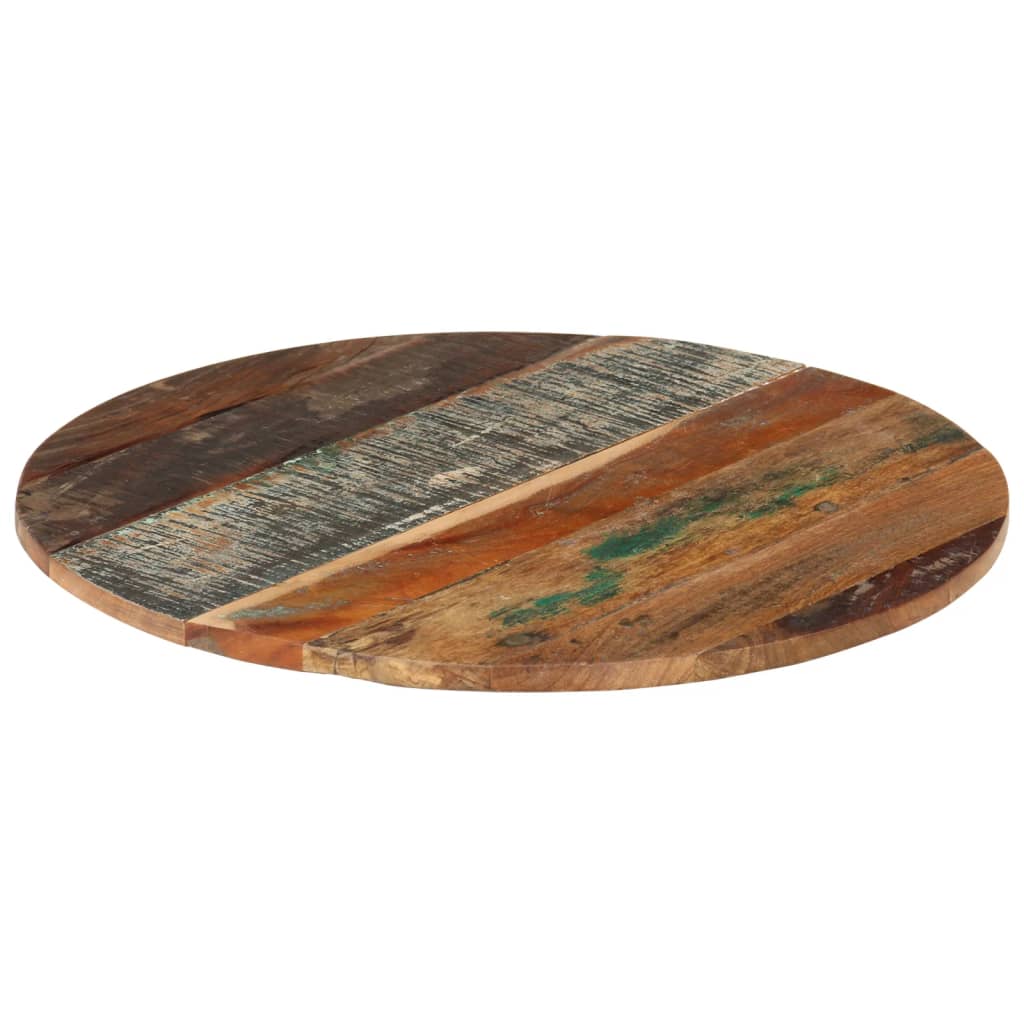 Rund bordplate 60 cm 15-16 mm gjenvunnet heltre