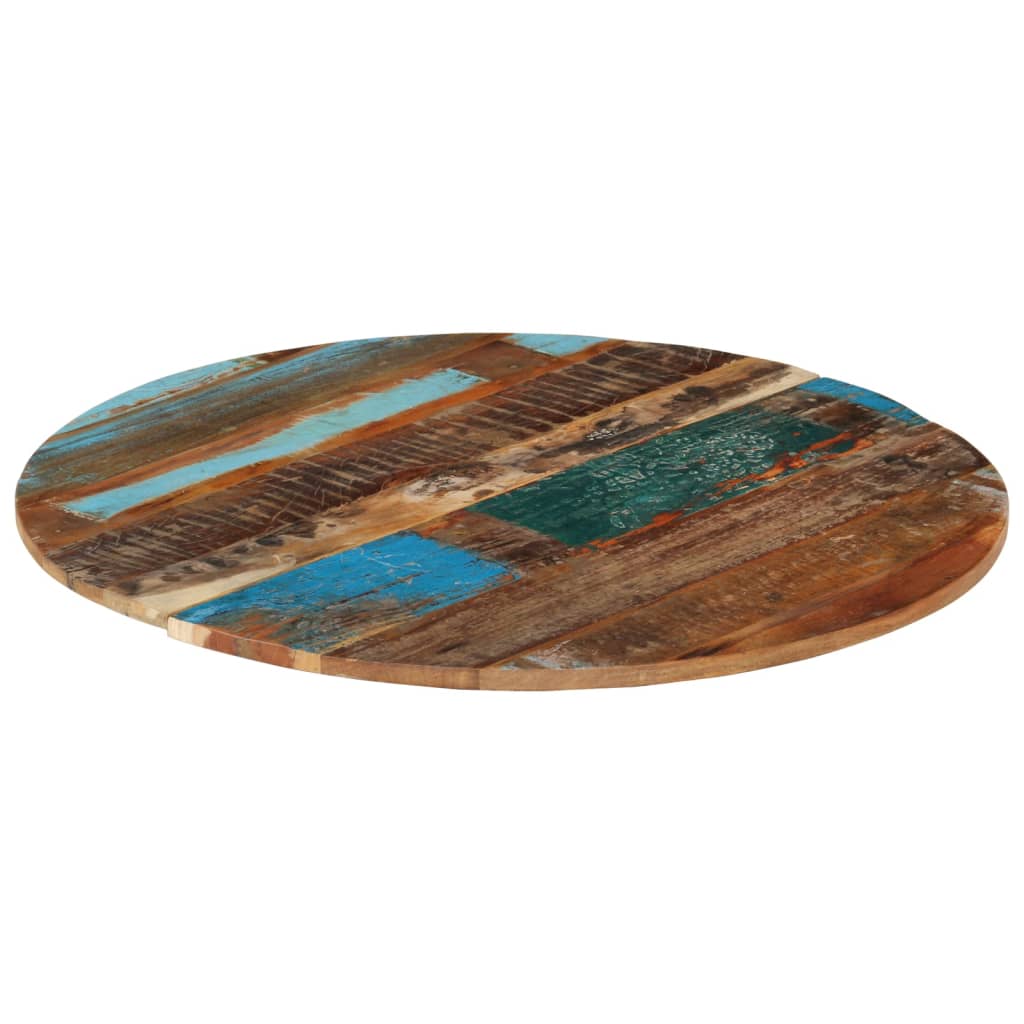 Rund bordplate 80 cm 15-16 mm gjenvunnet heltre