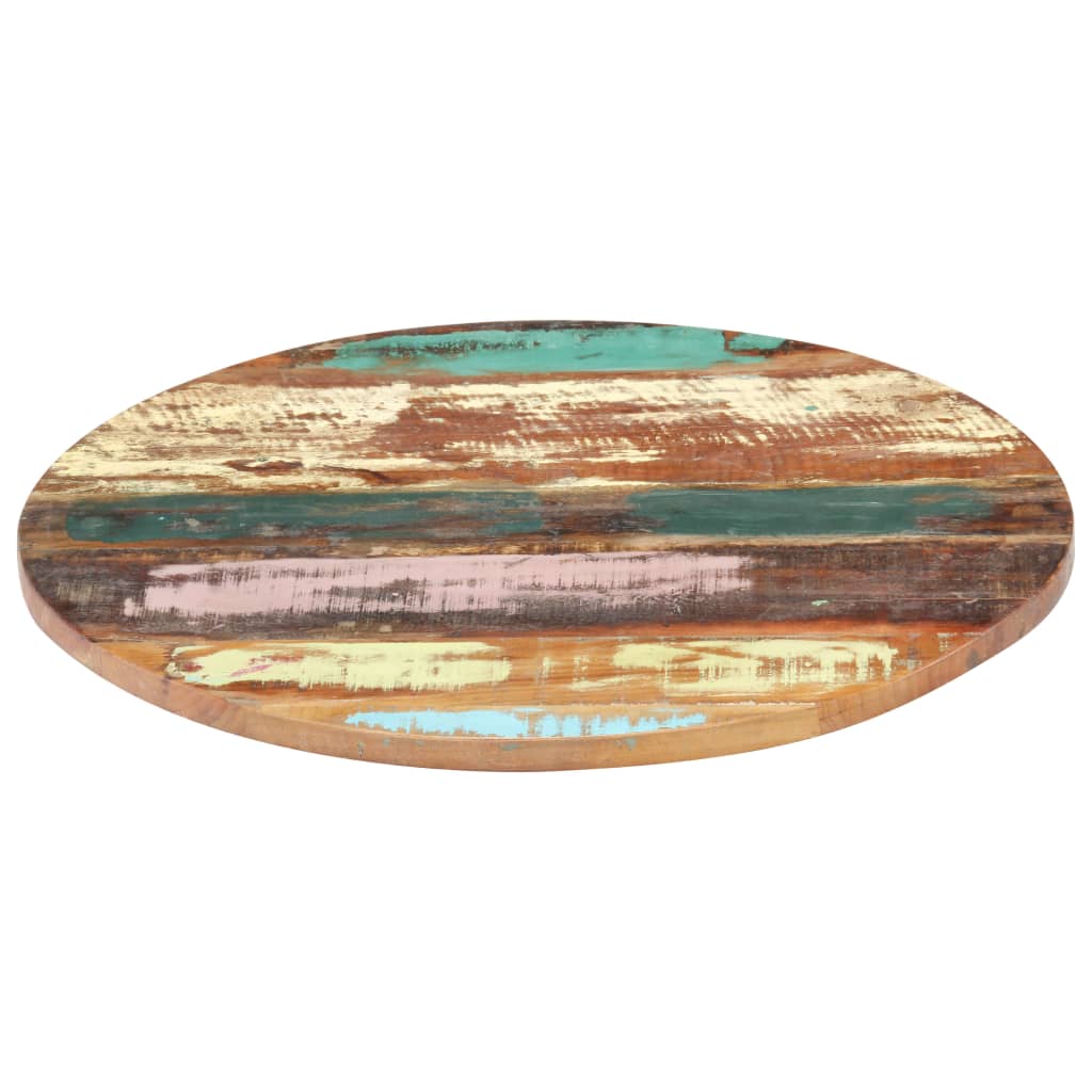 Rund bordplate 50 cm 25-27 mm gjenvunnet heltre