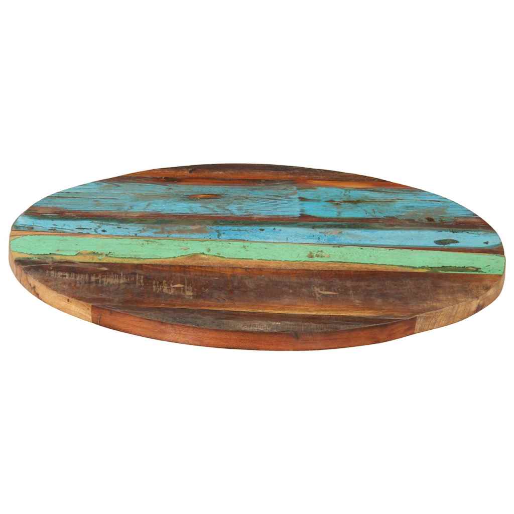 Rund bordplate 60 cm 25-27 mm gjenvunnet heltre