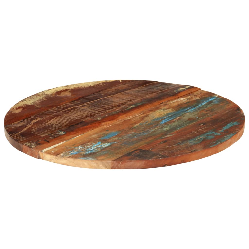 Rund bordplate 70 cm 25-27 mm gjenvunnet heltre