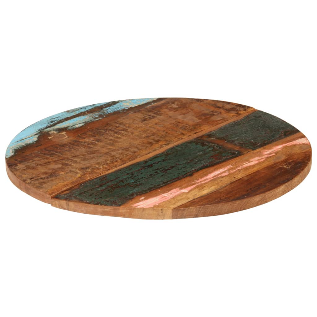 Rund bordplate 70 cm 25-27 mm gjenvunnet heltre